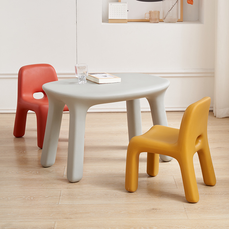 Nordic Children Learn Tables and Chairs Creative Plastic Tables and Chairs Kids Table and Chair Small Bench Home Designer Baby