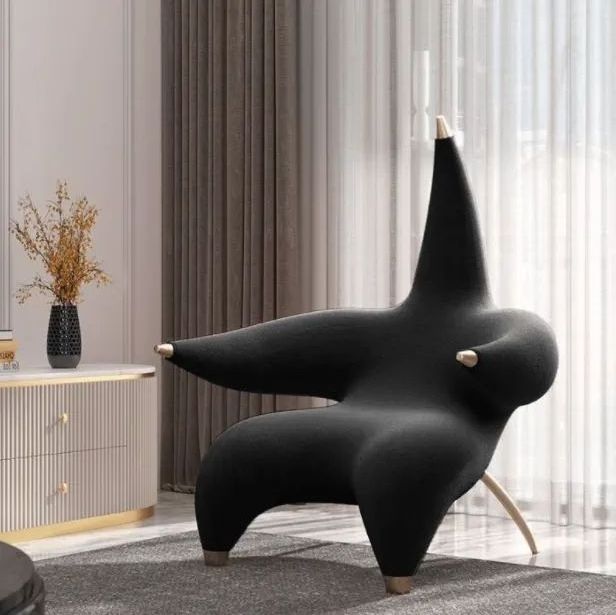 Simple single sofa chair villa living room Animal pie star shape leisure chair lazy single chair living room for meeting