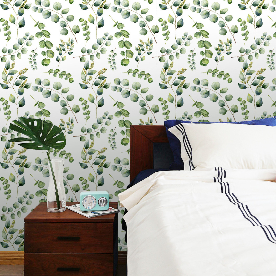 Light luxury plant self-adhesive wallpaper tropical leaves removable wall decoration wallpaper renovation bedroom pvc mural