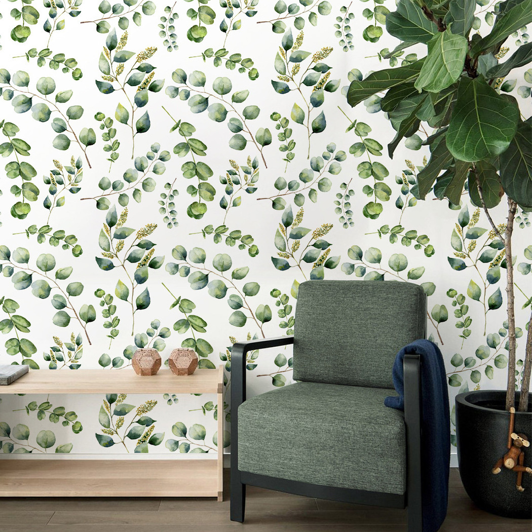 Light luxury plant self-adhesive wallpaper tropical leaves removable wall decoration wallpaper renovation bedroom pvc mural