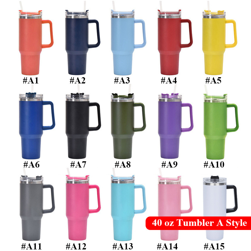 Hot Sale Mug tumbler 40oz tumbler with handle Custom Stainless Steel Reusable Vacuum Tumbler In Stock Stanleys Quencher