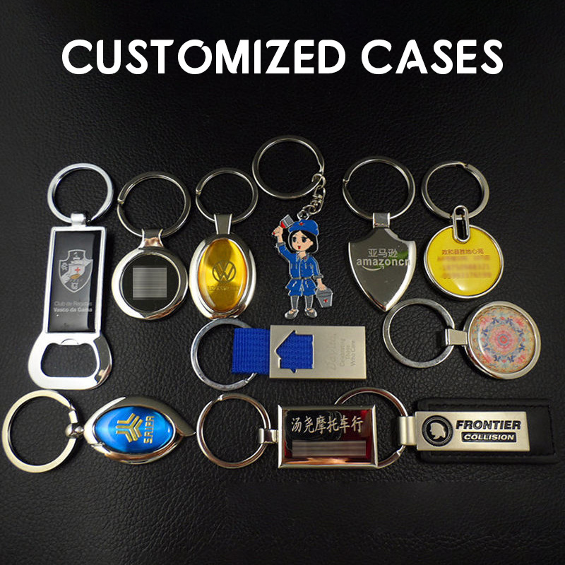 Custom Logo Epoxy Keychain Stainless Steel Key Chains Blank Metal Keychain House Key Chain for Promotion gift keyring with logo