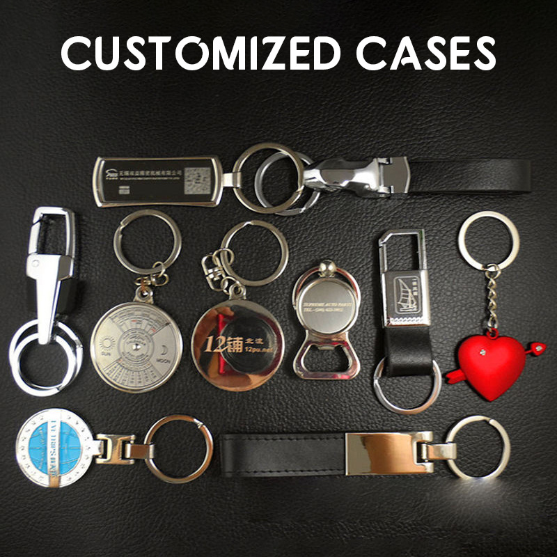 Custom Logo Epoxy Keychain Stainless Steel Key Chains Blank Metal Keychain House Key Chain for Promotion gift keyring with logo