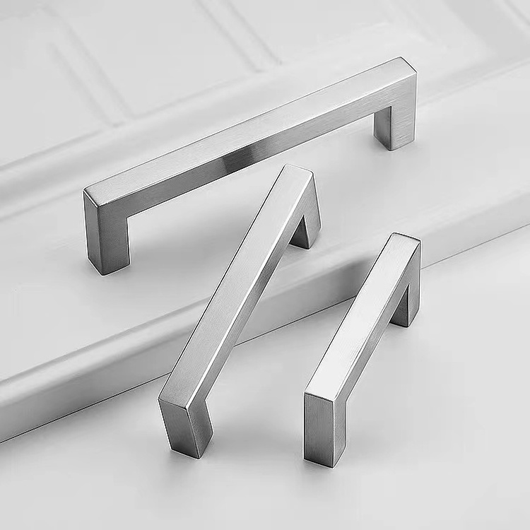 CCH Square Aluminum Door Handle Desk Drawer Knobs Kitchen Cabinet Door Pulls Furniture Handles