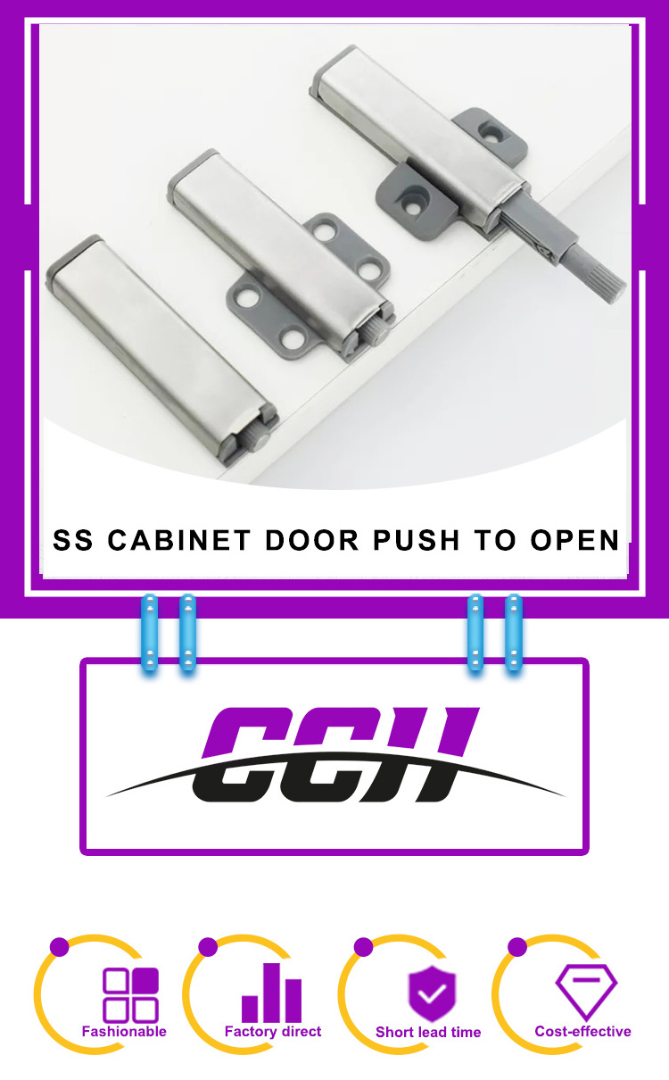 stainless steel magnetic door catch cabinet Push to open doors Catches