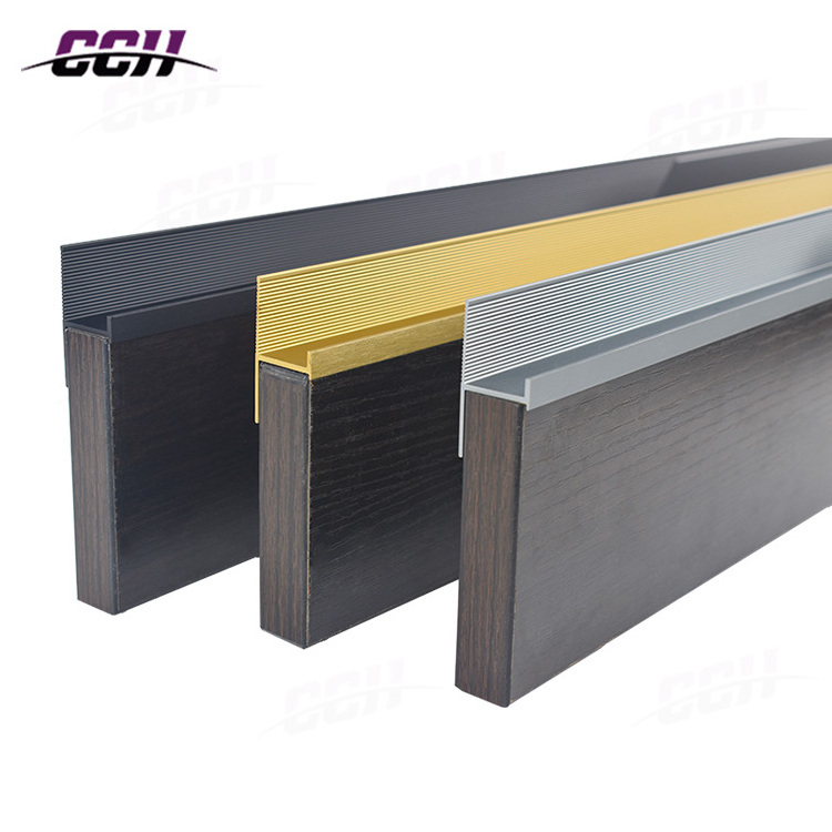 Modern Furniture Luxury Wardrobe Aluminum Zinc Door Handle Drawer Kitchen Cabinet Pull Handles Profile