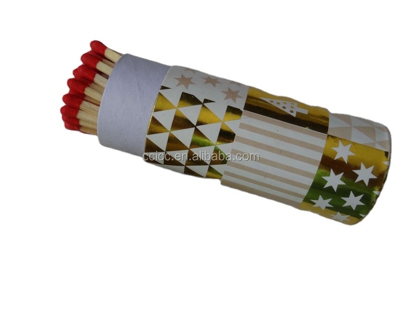 Ecofriendly paper tube colored  gift match fireplace match