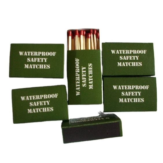 Customized Waterproof Wooden Match Stick Colorful Black & Pink Match Head Household Safety Outdoor Paper Boxes Packaged Matches