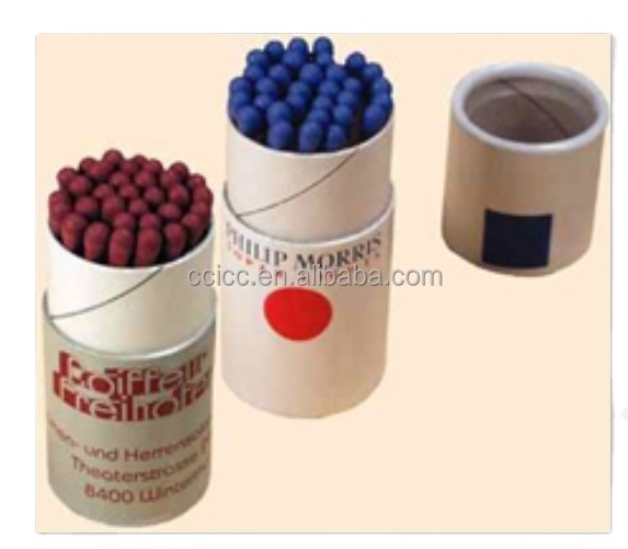 Ecofriendly paper tube colored  gift match fireplace match