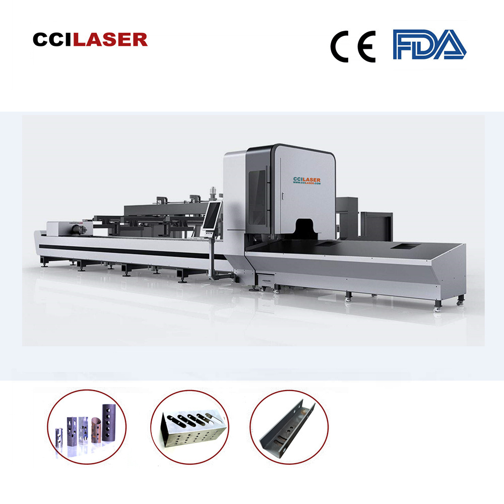 Shandong Jinan CCI Laser 12kw cut square pipe large laser cutting machines automatic laser cut steel pipe machine malaysia