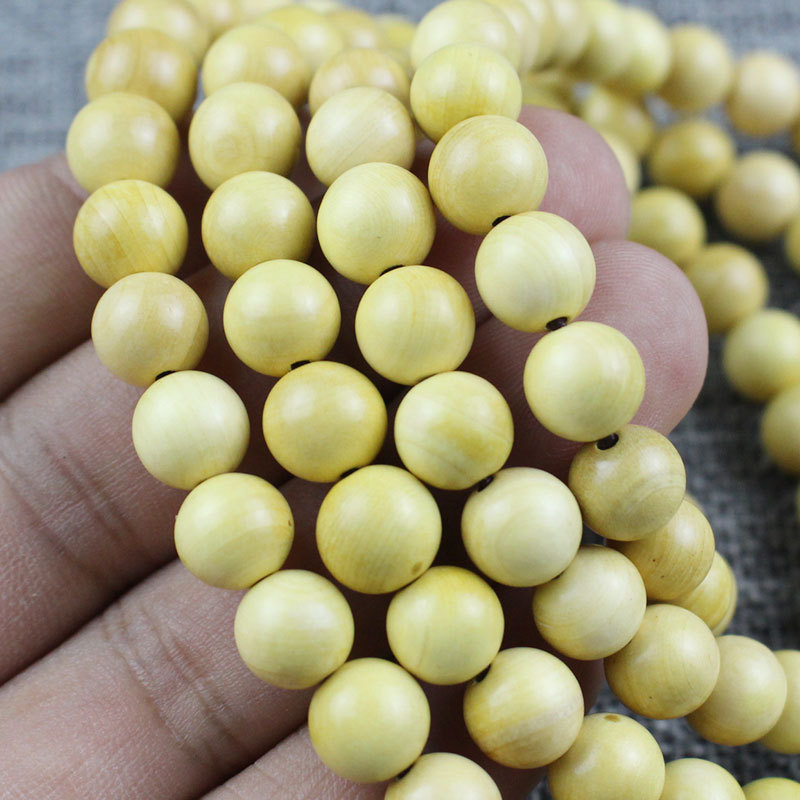 Wholesale Natural Boxwood Wood Beads Bracelets 8mm108 Mala Buddha Rosary Beads Friendship Unisex Bracelet Jewelry