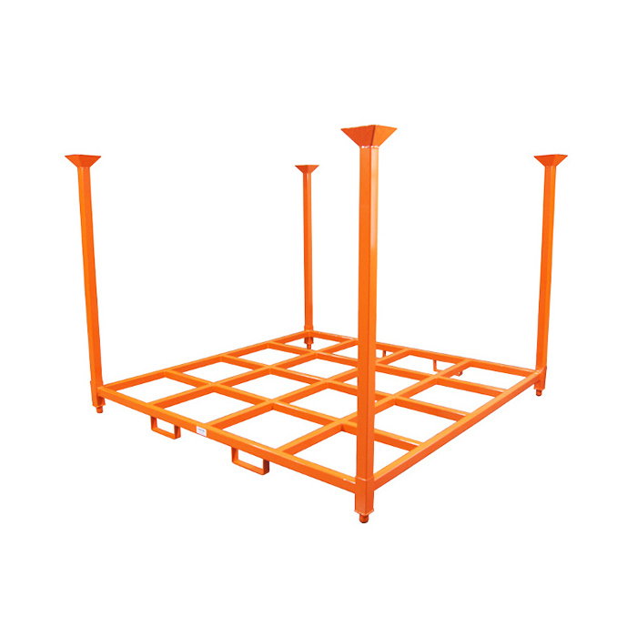 Portable Detachable Metal Stacking Shelves Square Pallet Storage Rack Tire Rack Supermarket Shelves