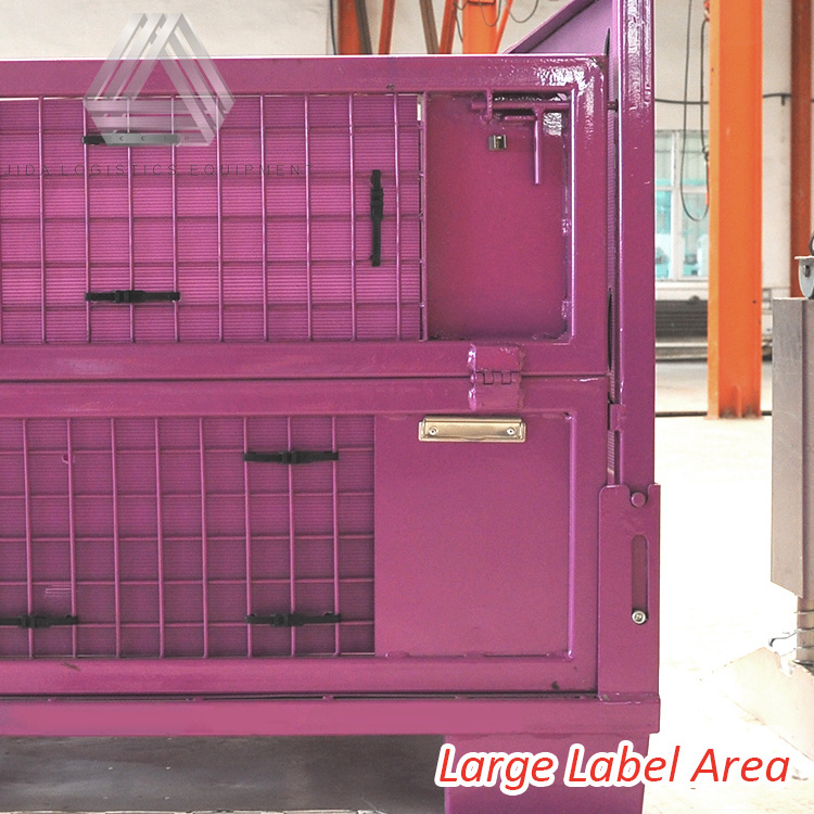 Industrial Box Pallet Foldable Stackable Steel Metal Storage Crates