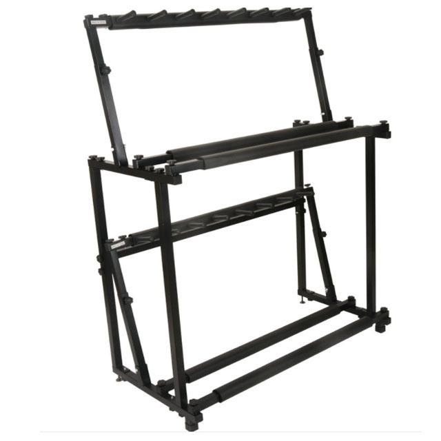 Vertical ground weapon display and storage rack for metal water cannon