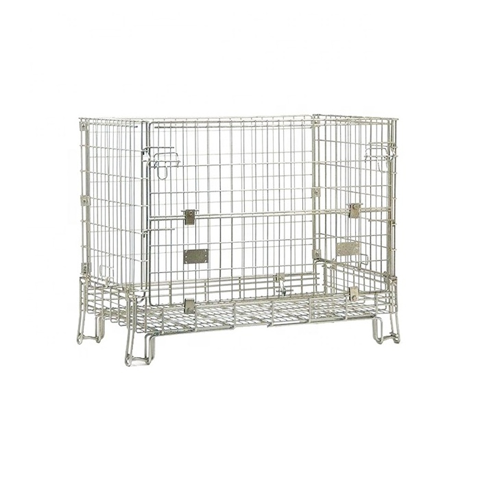 Cage Wire Mesh Warehouse Storage Bin Metal Basket