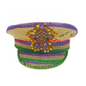 Mardi Gras Sequin Hat With Fleur De Lis