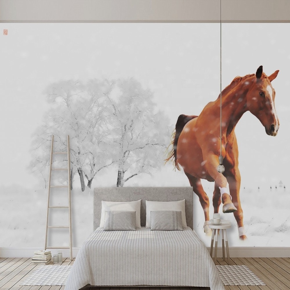 Wall Peel And Stick Murals Home Interior Door Wallpaper Large Mural Horses