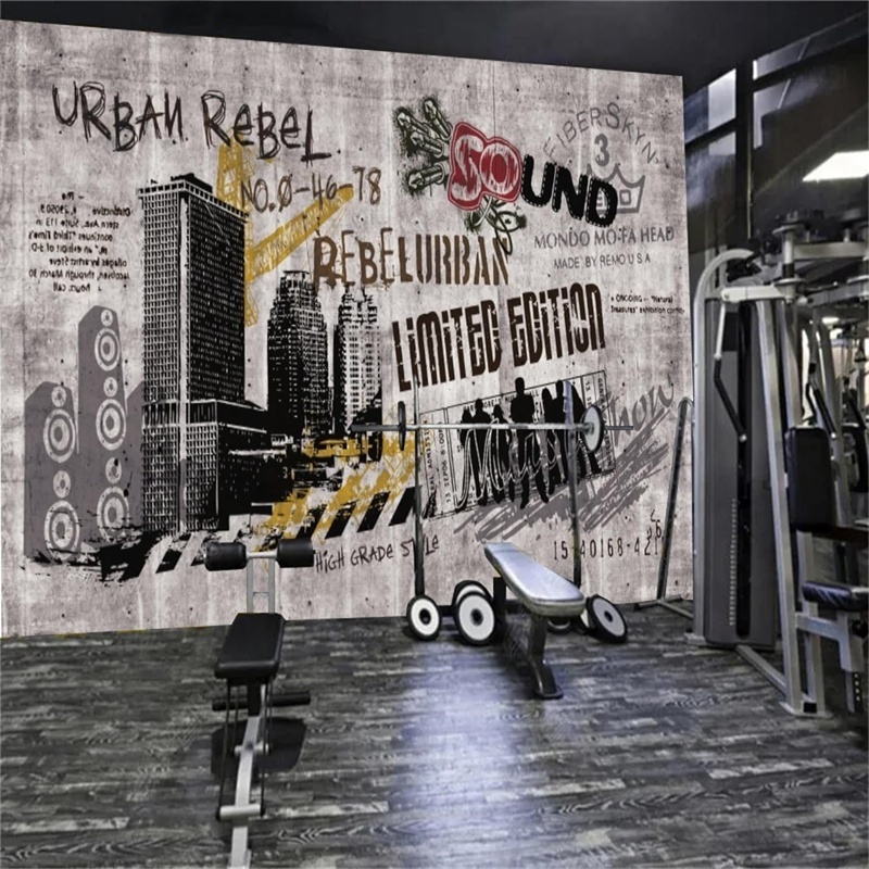 Custom Wall Murals Peel and Stick Designer Wall Mural for Gym Room Wall