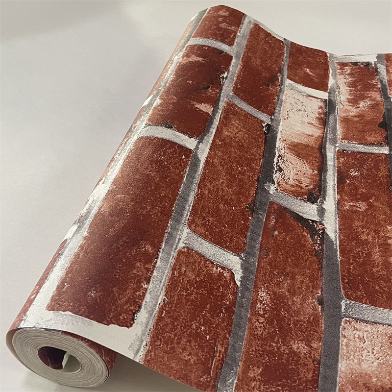 Peel And Stick Brick Wallpaper Stone Red Decorative Plastic Wallpapers Decorativos Self-adhesive