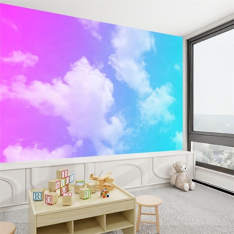 Self-adhesive Wallpaper for Ceiling Mirror Princess Wallpaper Cloud Wallpaper