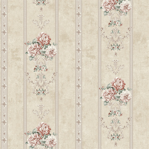 Machine Printed Wallpaper 3D Light Brown Princess Wallpaper Flowered Wallpaper for Girl