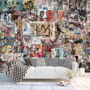 Crazy Funky Wallpaper Graffiti Wall Mural Maximalist Wallpaper Street Art Accent Wall Decor Urban Art Abstract Paintings Wall