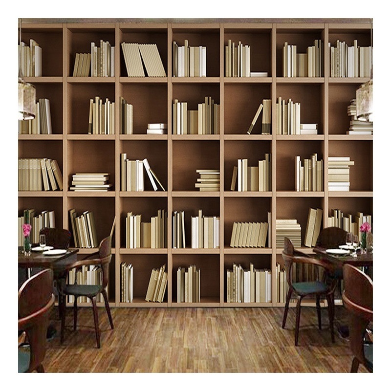 Wall Mural Photo Wallpaper Bookshelf 3D Photo Wallpaper Luxury Wallpaper