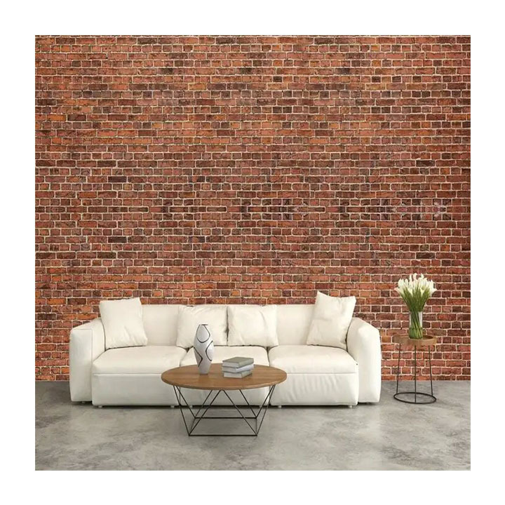 Self-adhesive 7D Wallpaper Home Decoration Bedroom Red Brick Wallpaper