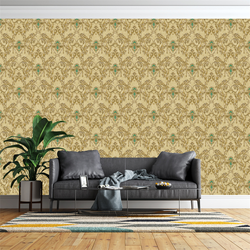 Wallpapers for Living Room Luxury 4 feet Wide Waterproof PVC Stick And Peel Blue Wallpaper Rolls