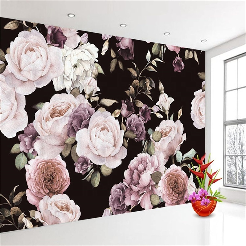 Wall Mural for Outdoor PVC Wallpaper Sticker Self-adhesive Wall Mural Peonies