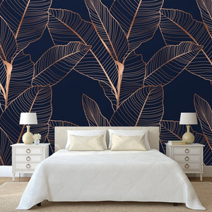 Banana palm tree leaves luxury style Wallpaper,ropical jungle forest Peel and Stick modern art Home Decor Wall mural