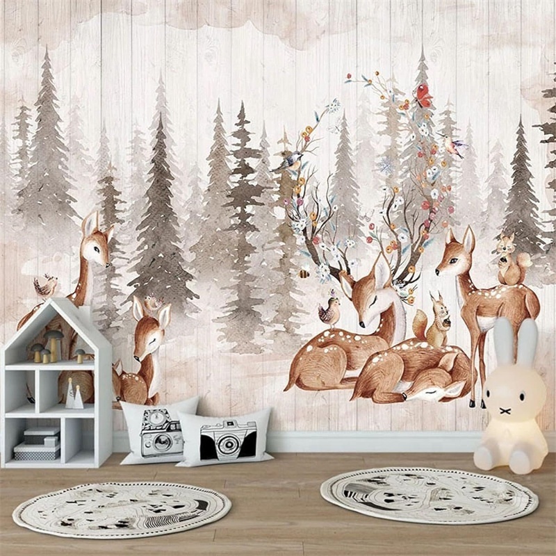 3D Mural Wallpaper for Girls Kids Room Decoration Outdoor Wallpaper Classic Wallpaper Self-adhesive