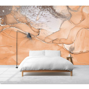 Abstract Mural Peach Fuzz Wallpaper Wall Mural Marble Modern Wallpaper Accent Wall Decor