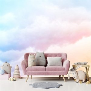 Cloud Wallpaper Self-adhesive Colorful Wallpaper Pink Princess Wallpaper