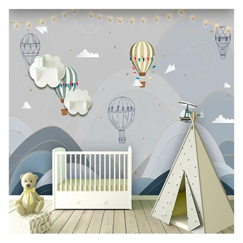 Baby Room Wallpaper Self-adhesive Kids Wall Murals Photos Background Wallpaper