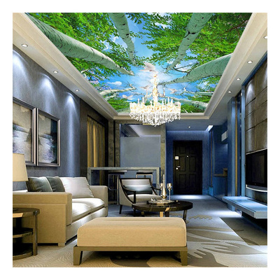 Ceiling Wallpaper Sky 3D Wall Papers Self-adhesive Wallpaper for Ceiling Mirror Sticker Wallpaper 3D