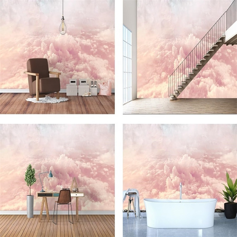 Self-adhesive Wallpaper for Ceiling Mirror Princess Wallpaper Cloud Wallpaper