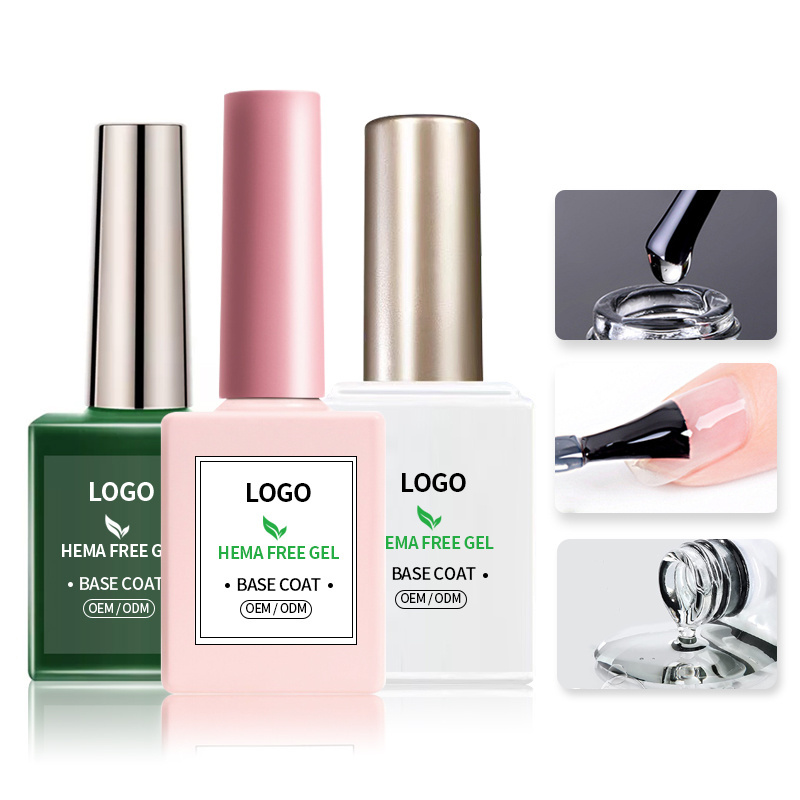 CCO Factory Price Private Label nail Glue Base Coat Hema Free Gel Base and Top Coat Professional Salon