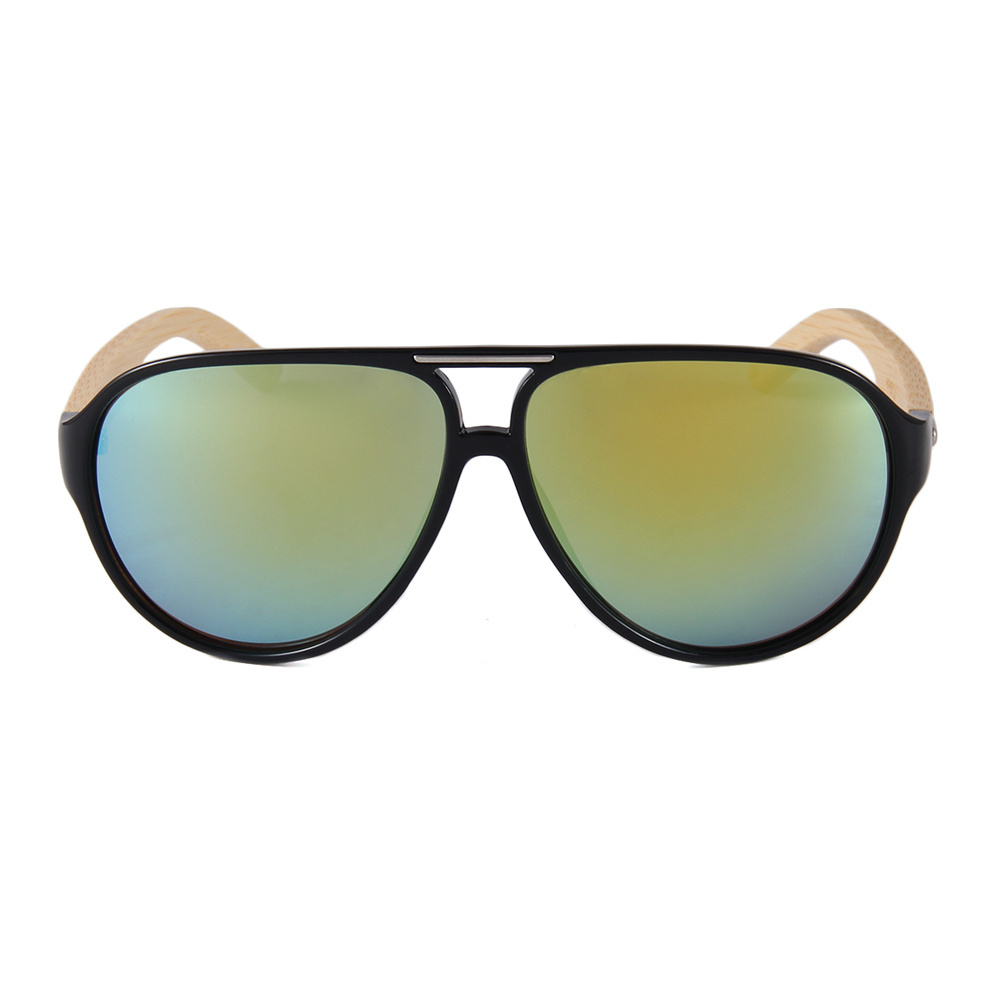 Bamboo material temple with pc frame italy design ce lentes de sol bamboo sunny sunglasses