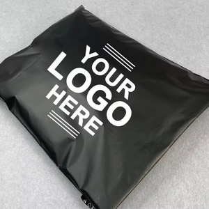 Black Designer Glossy Poly Mailer Custom Logo 2.5 Mil Courier Shipping Packaging Polymailer Printed Mailing Bag for Clothes