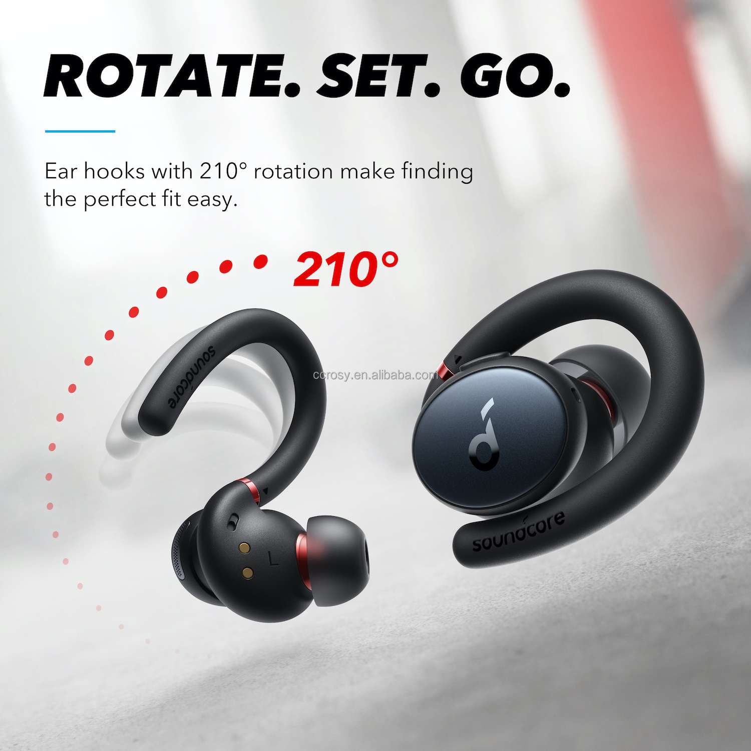 Anker Soundcore Sport X10 wireless  Bt 5.2 Headphones Sports Rotating Ear Hooks Deep Bass Waterproof  Secure Fit Sport Earbuds