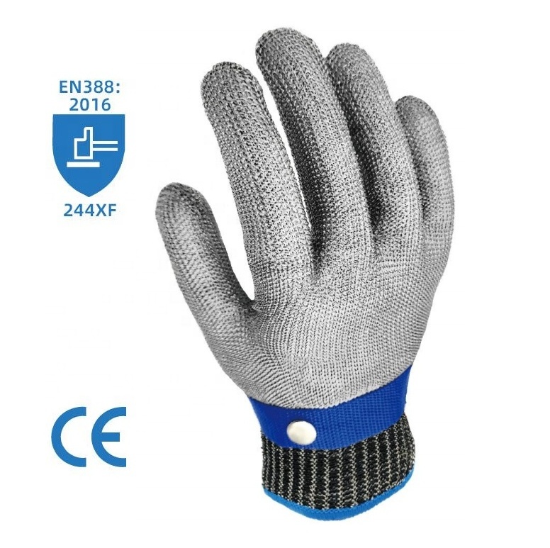 Stainless steel 316 CE Anti-Cutting Gloves Level 5 Safety Glove F grade Cut Resistant kitchen Stainless Steel Anti Cut Gloves