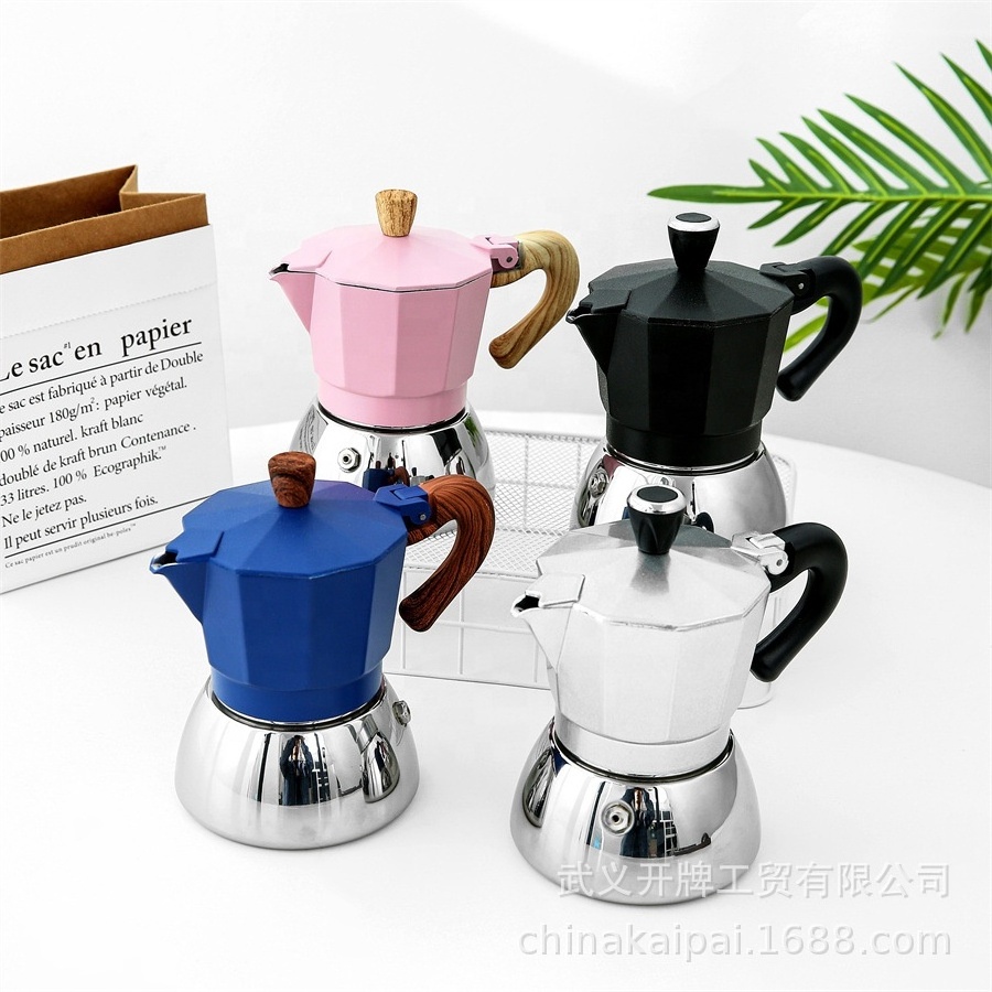 6 cup coffee pot aluminum Italian outer espresso maker 300ml Induction cooker stovetop coffee maker bialetti moka pot