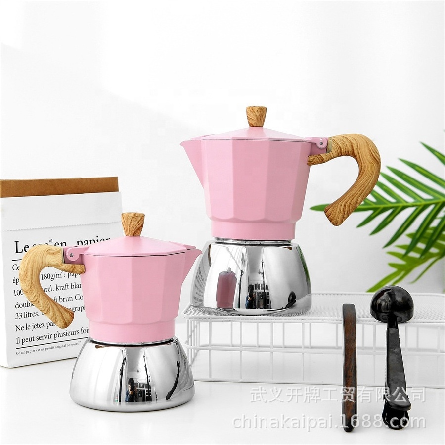 6 cup coffee pot aluminum Italian outer espresso maker 300ml Induction cooker stovetop coffee maker bialetti moka pot