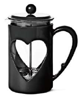 portable coffee makers high borosilicate glass Coffee Press black plastic french press