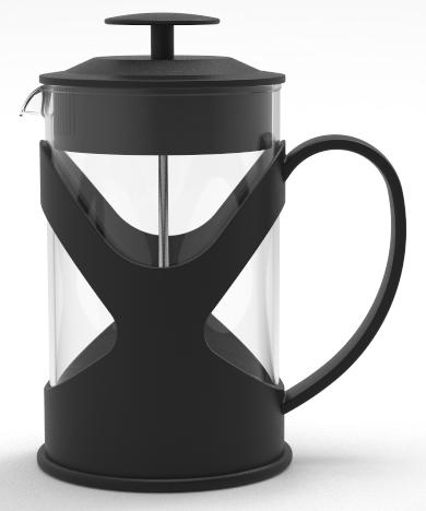 portable coffee makers high borosilicate glass Coffee Press black plastic french press