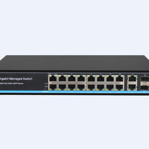 16-port gigabit switch L2 managed switch 16 poe ports 2 rj45 2 sfp 1000mbps manageable switch 300w poe for Router NVR Camera AP