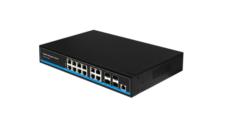 12 port gigabit managed switch 8 poe 4 combo sfp rj45 L2 manageable switch poe 8 port