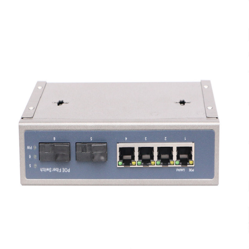 Factory 4+2 fiber sc port ethernet switch 12v