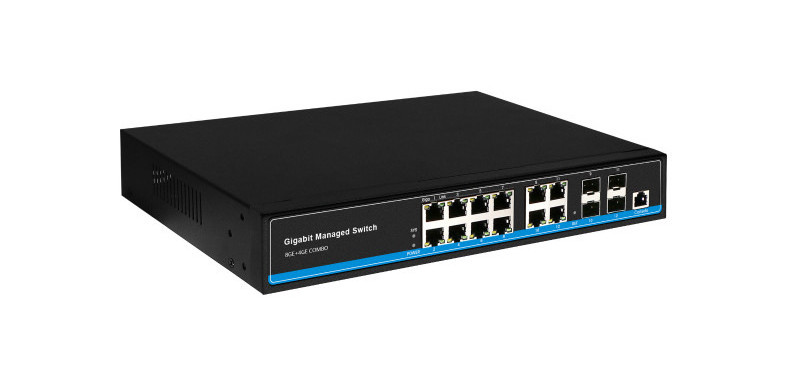 12 port gigabit managed switch 8 poe 4 combo sfp rj45 L2 manageable switch poe 8 port